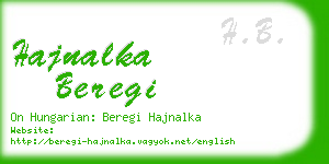 hajnalka beregi business card